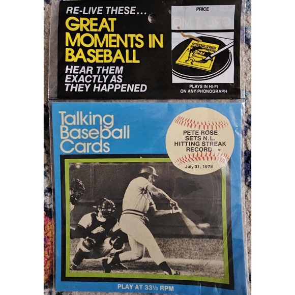 1979 CMC Talking Baseball Cards Pete Rose Cincinnati Reds 33.3 RPM Record USA - Picture 1 of 8